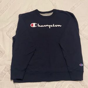 Navy Champion Crewneck Sweatshirt